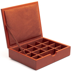 Dapper Cuff Link Box - Tangerine