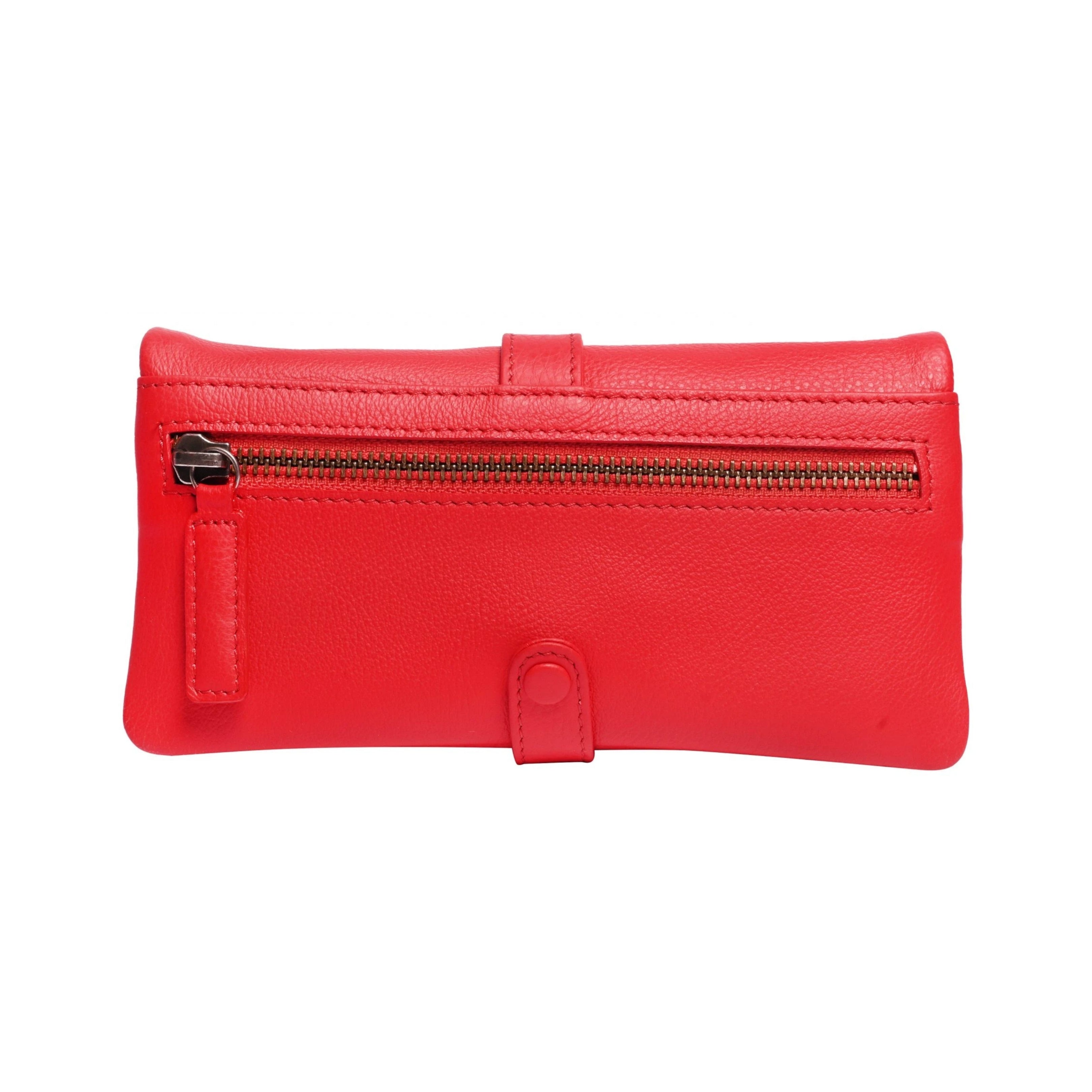 Ladies Soft Wallet - Scarlet Red