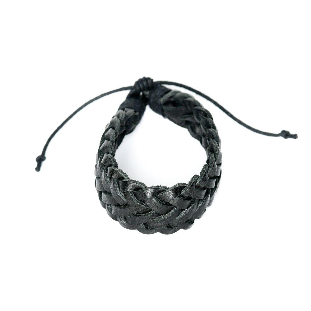Leather Rakhi Bracelet - Set of 2