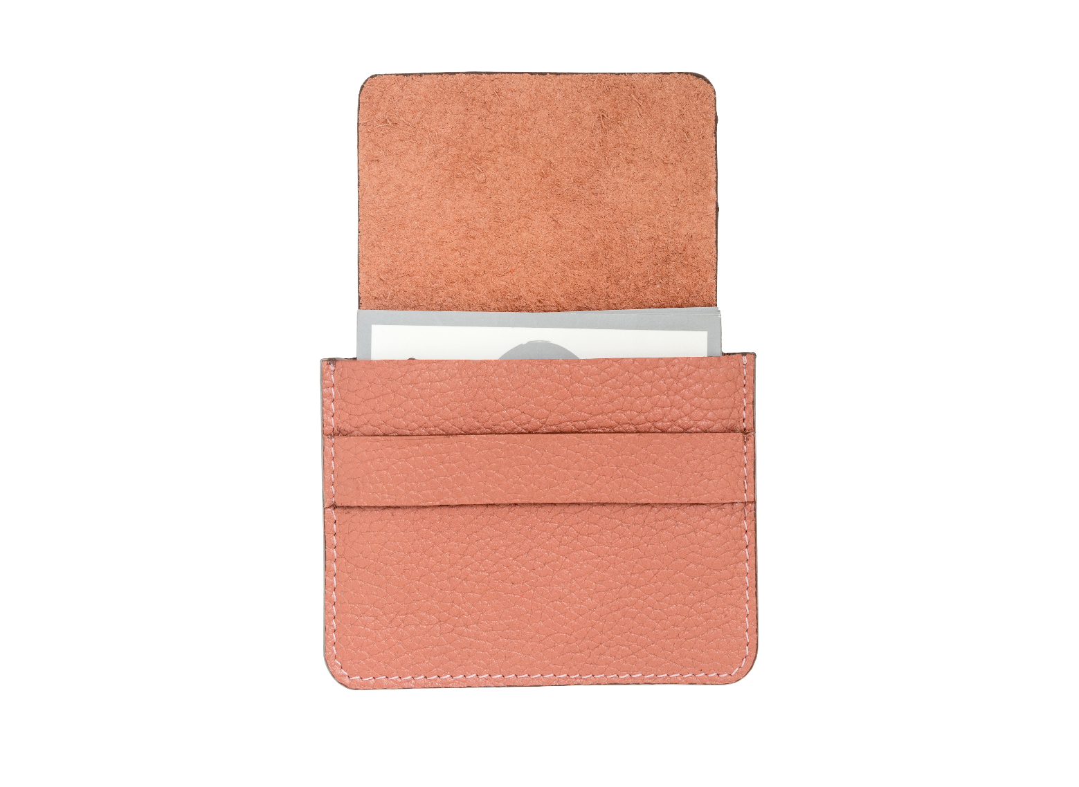 Suave business card case with flap - Blush