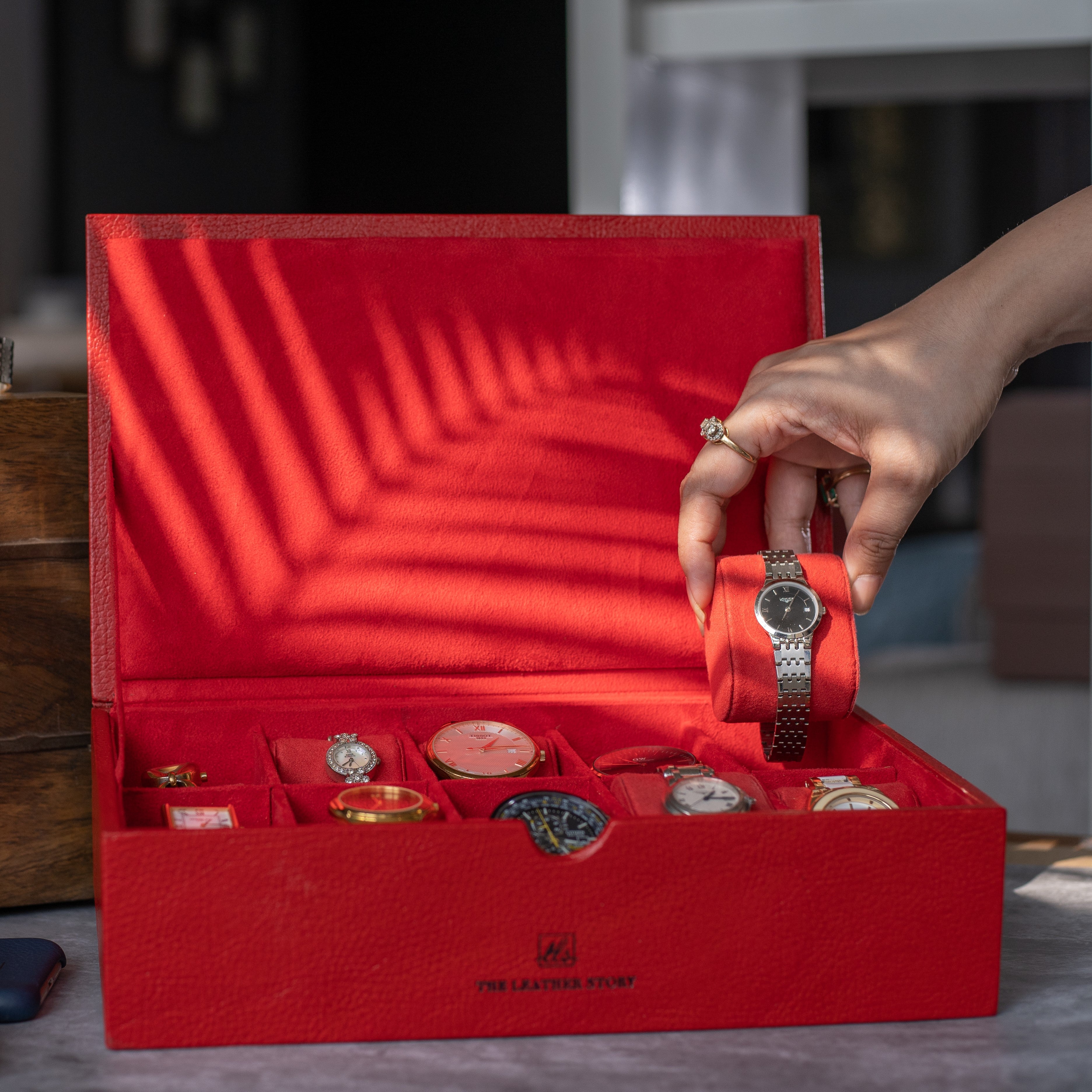 Classic Watch Box - Scarlet Red
