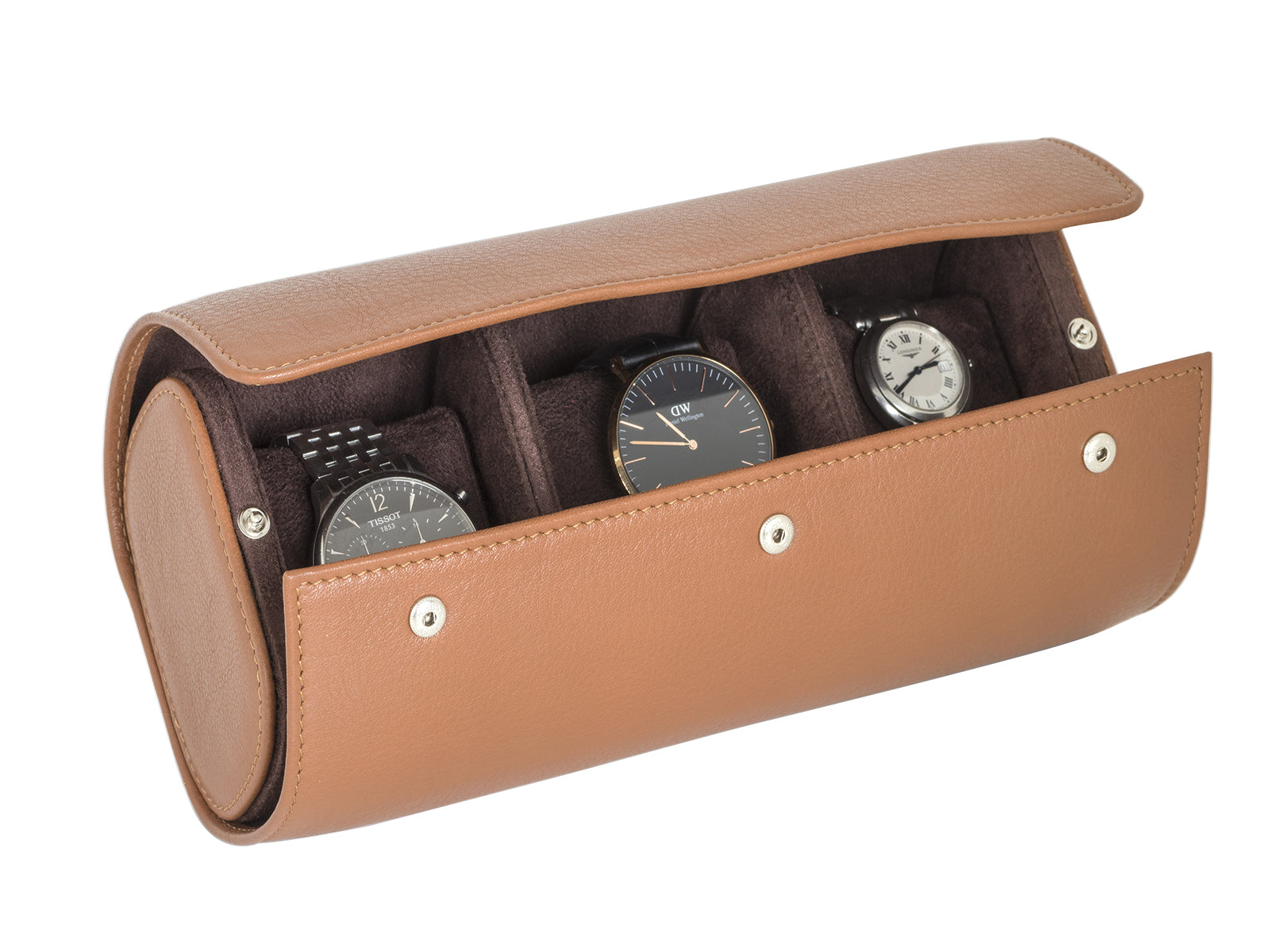 Travellers watch roll box - Tan