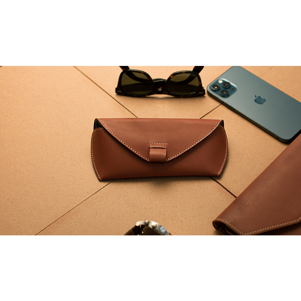 Suave Sunglass Case - Mocha Brown