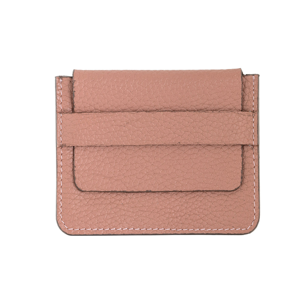 Suave business card case with flap - Blush