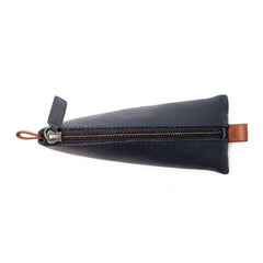 Chic Pencil Case - Navy / Tan