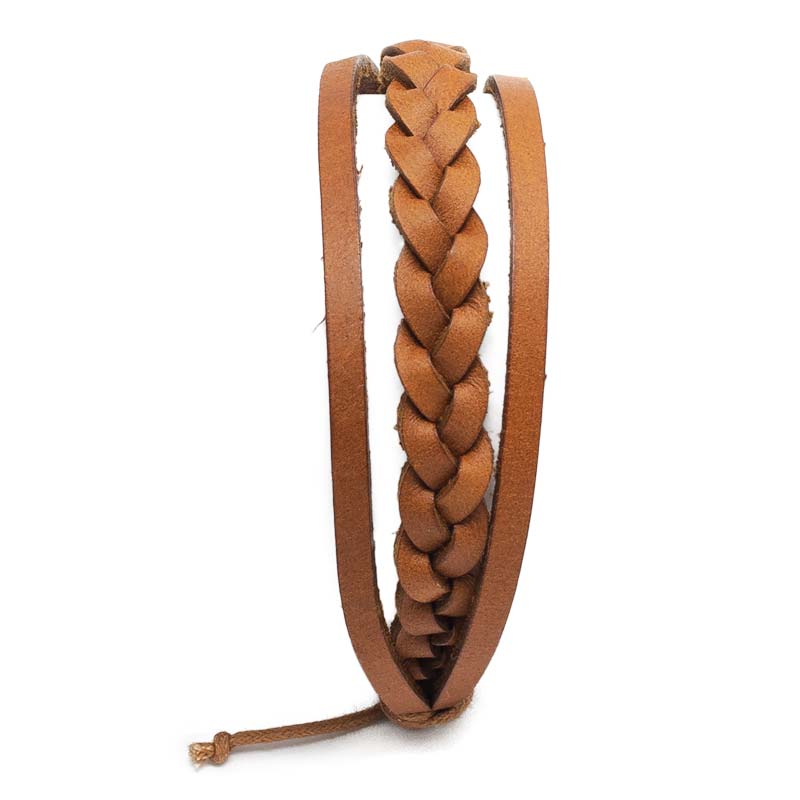 Leather Rakhi Bracelet - Set of 2