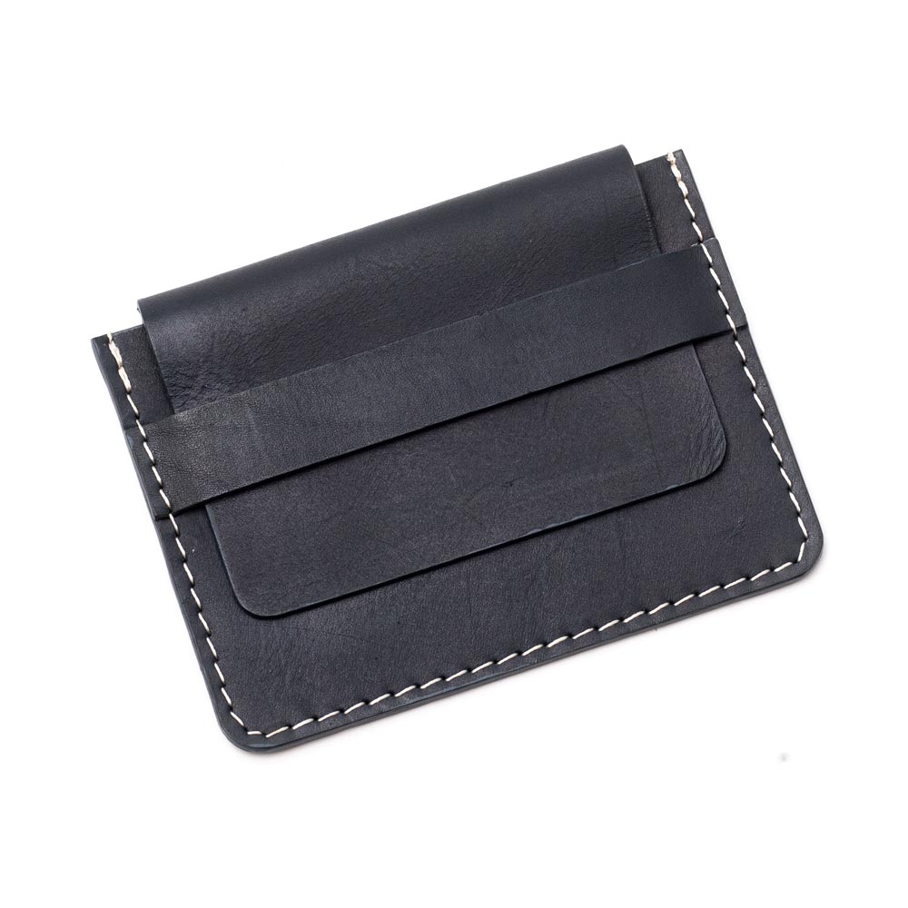 Suave Business Card case with Flap - Navy