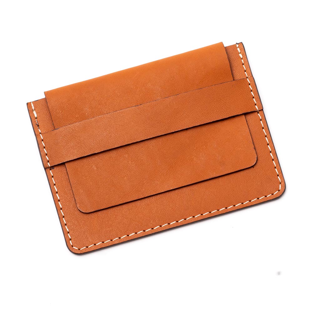 Suave Business Card case with Flap - Toffee