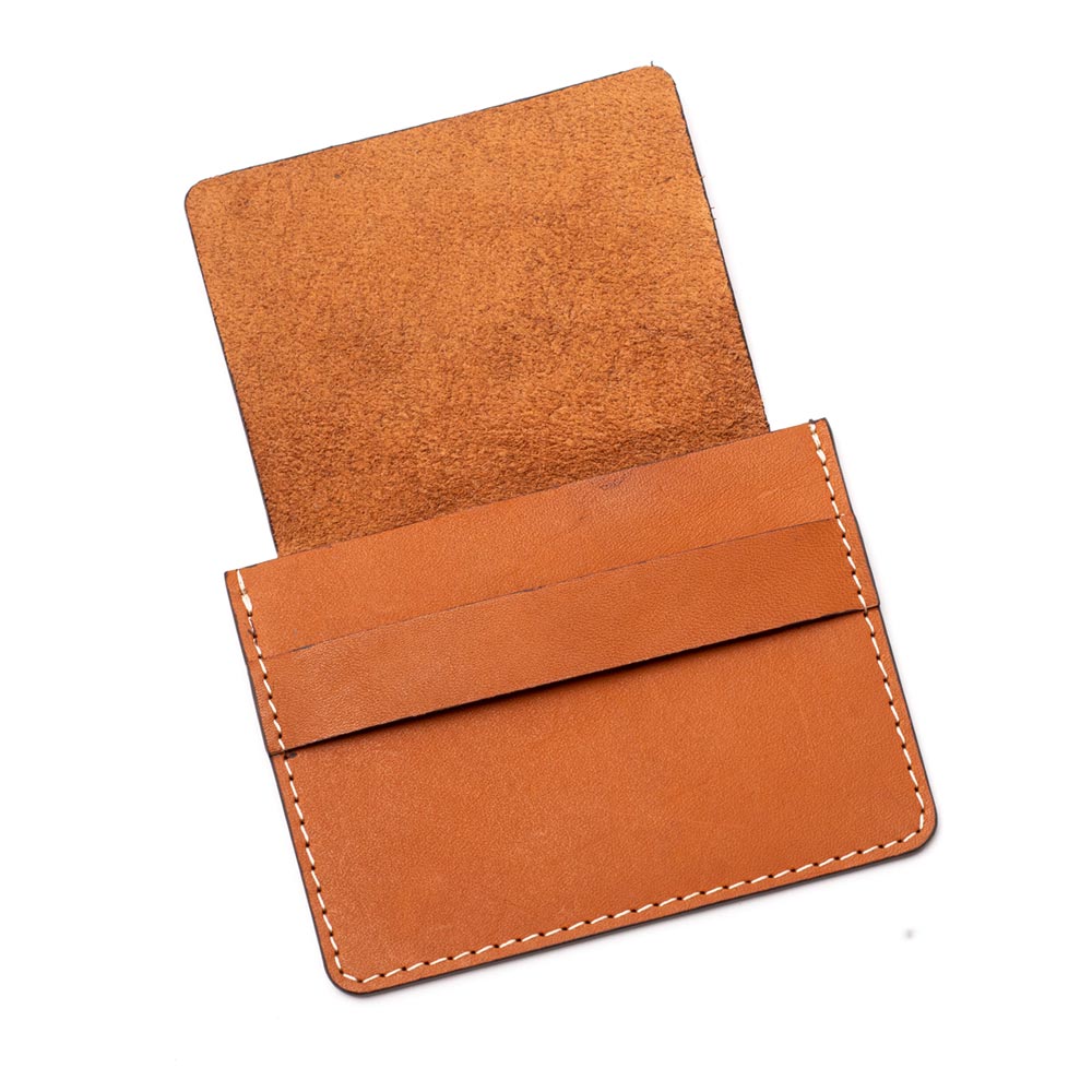 Suave Business Card case with Flap - Toffee