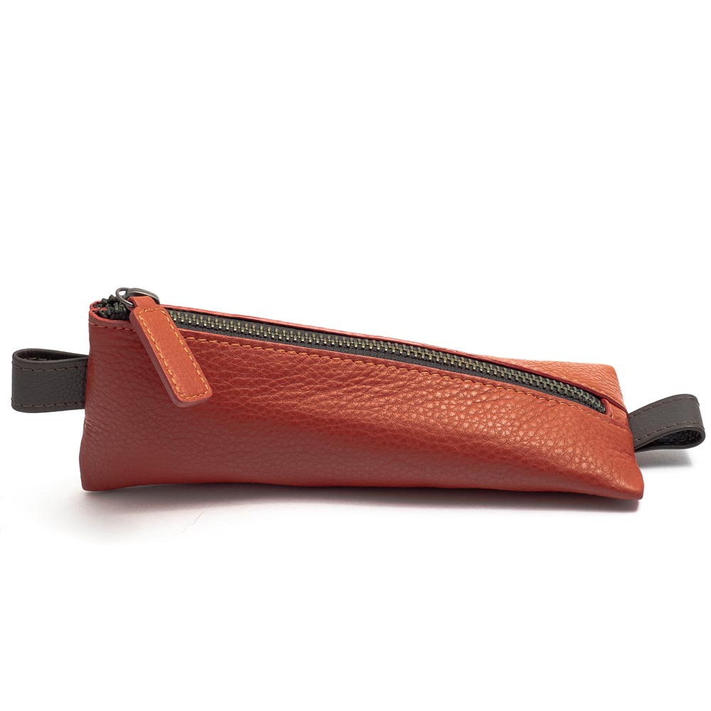 Chic Pencil Case - Tangerine/Expresso