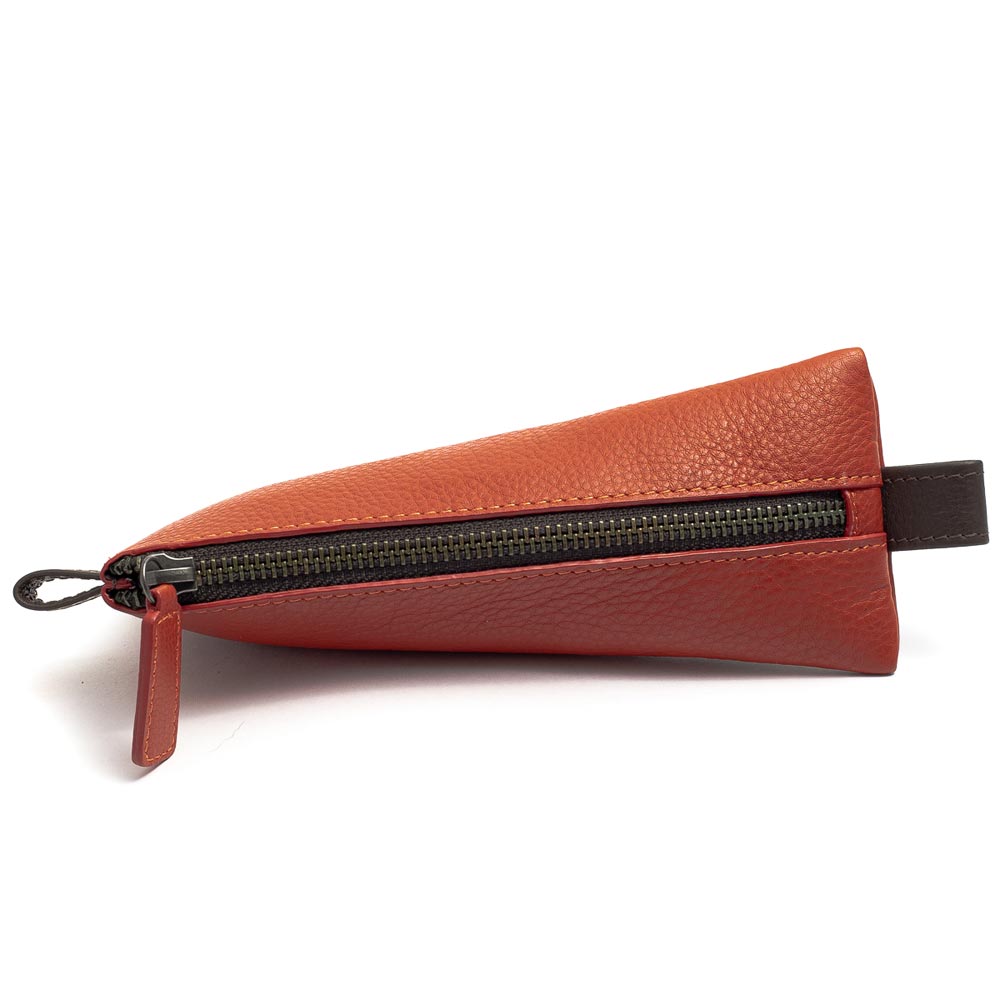 Chic Pencil Case - Tangerine/Expresso