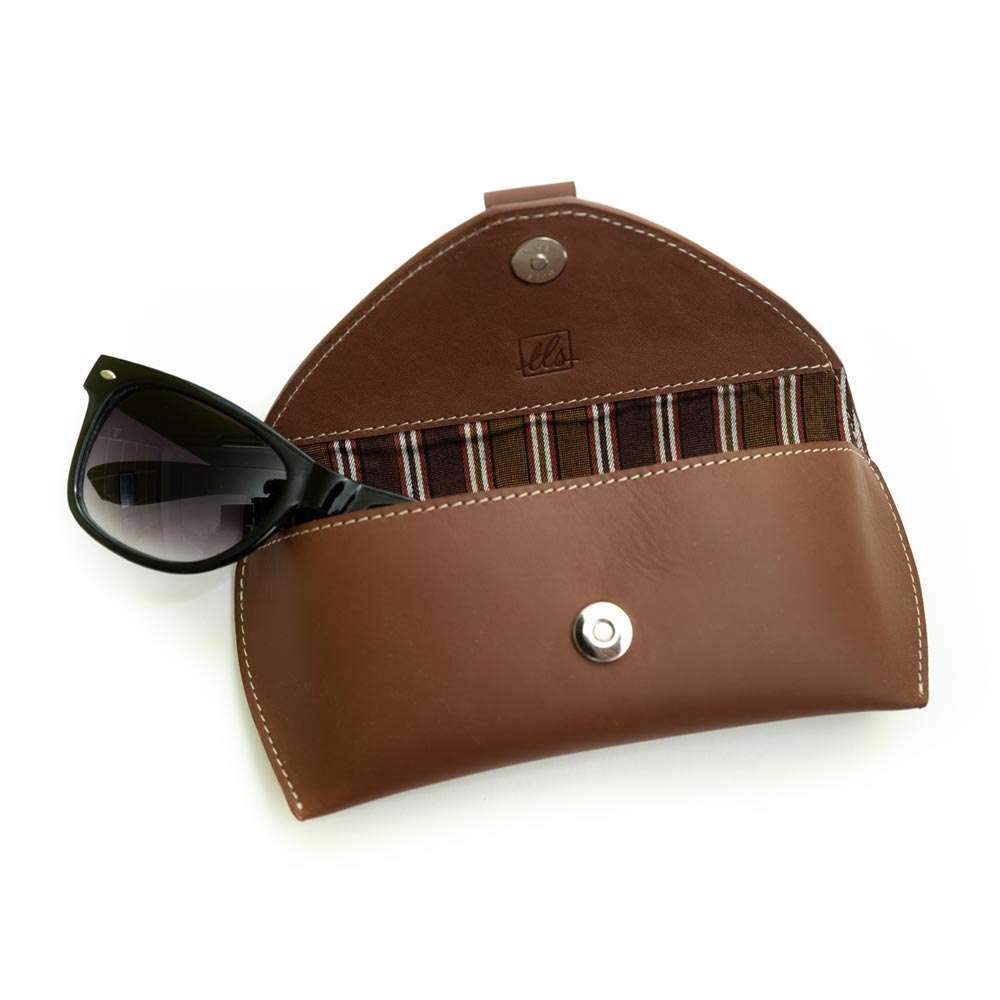 Suave Sunglass Case - Mocha Brown